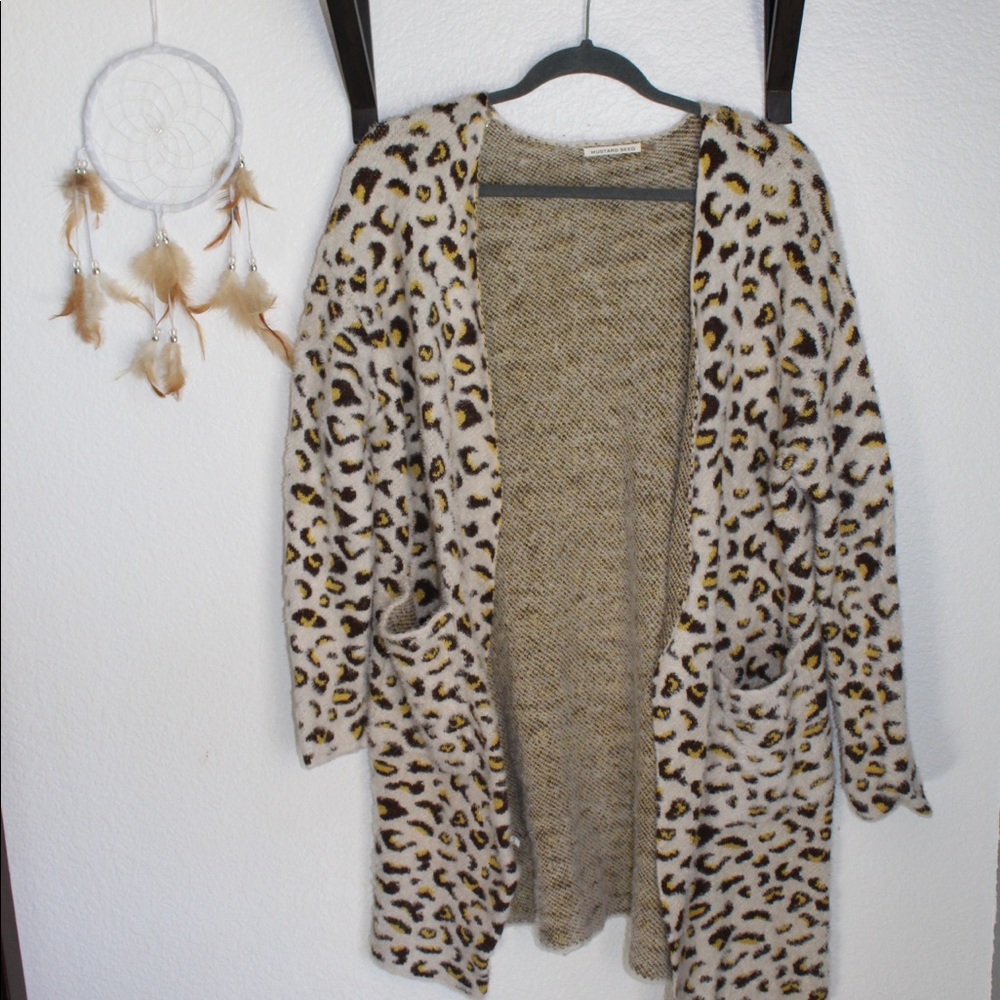 Cheetah print cardigan